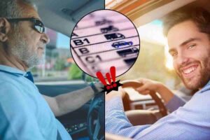 generazioni di automobilisti a confronto e al centro una patente